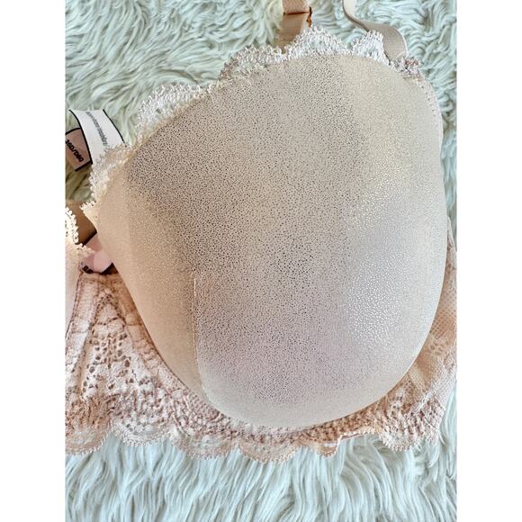 Victorias Secret Rose Gold Dream Angels Lightly Lined Demi Bra 36D - Picture 3 of 10